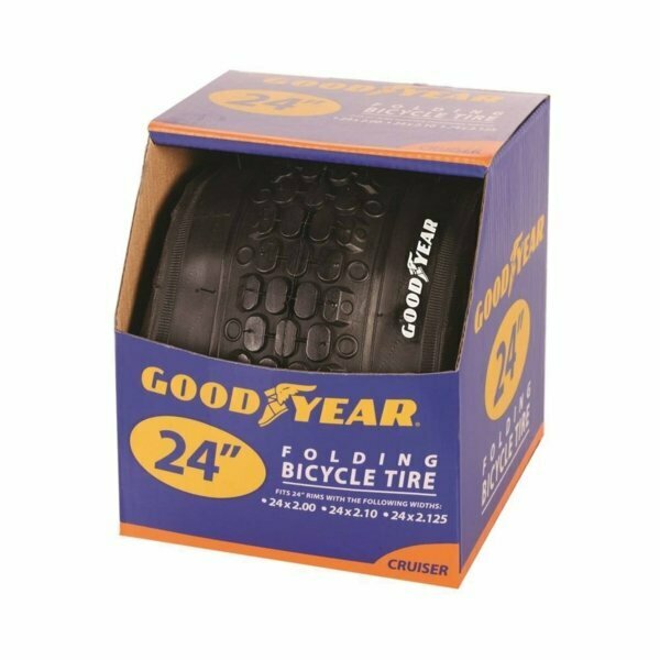 Goodyear KENT Cruiser Tire, Folding, Black, For: 24 x 2 to 2.10 to 2-1/8 in Rim 91058